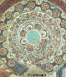 Wallpaiting at the ceiling with mandala, Tang, Dunhuang