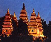 Pagoda of the Diamond Cutter Throne of Dazhenjue Monastery in Beijing, Ming Dynasty 北京大真覺寺金剛寶座塔