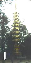 Lotus jewel or honorific umbrella construction - the only relic of a huge pagoda of Todaiji Monastery in Nara/Japan