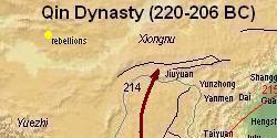 Map Qin Dynasty