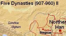 Map Five Dynasties